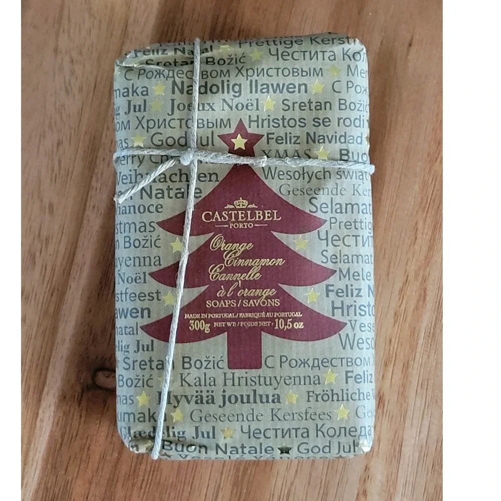 Castelbel Porto Soap Bar Orange Cinnamon Holiday Wrap Portugal 10.5 oz